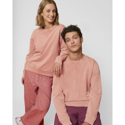Le sweat-shirt col rond unisexe teinté pièce personnalisé