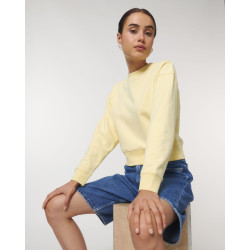 Le sweat-shirt crop à col rond pour femme personnalisé