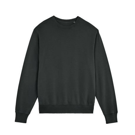 Le sweatshirt col rond unisexe medium fit en terry effet délavé personnalisé