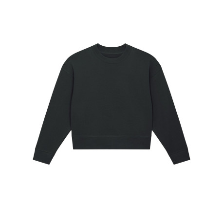 Le sweat-shirt crop à col rond pour femme terry wave personnalisé