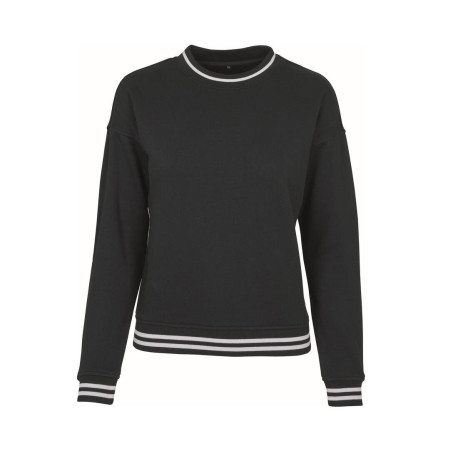 Sweat femme bandes contrastées vierge ou à personnaliser